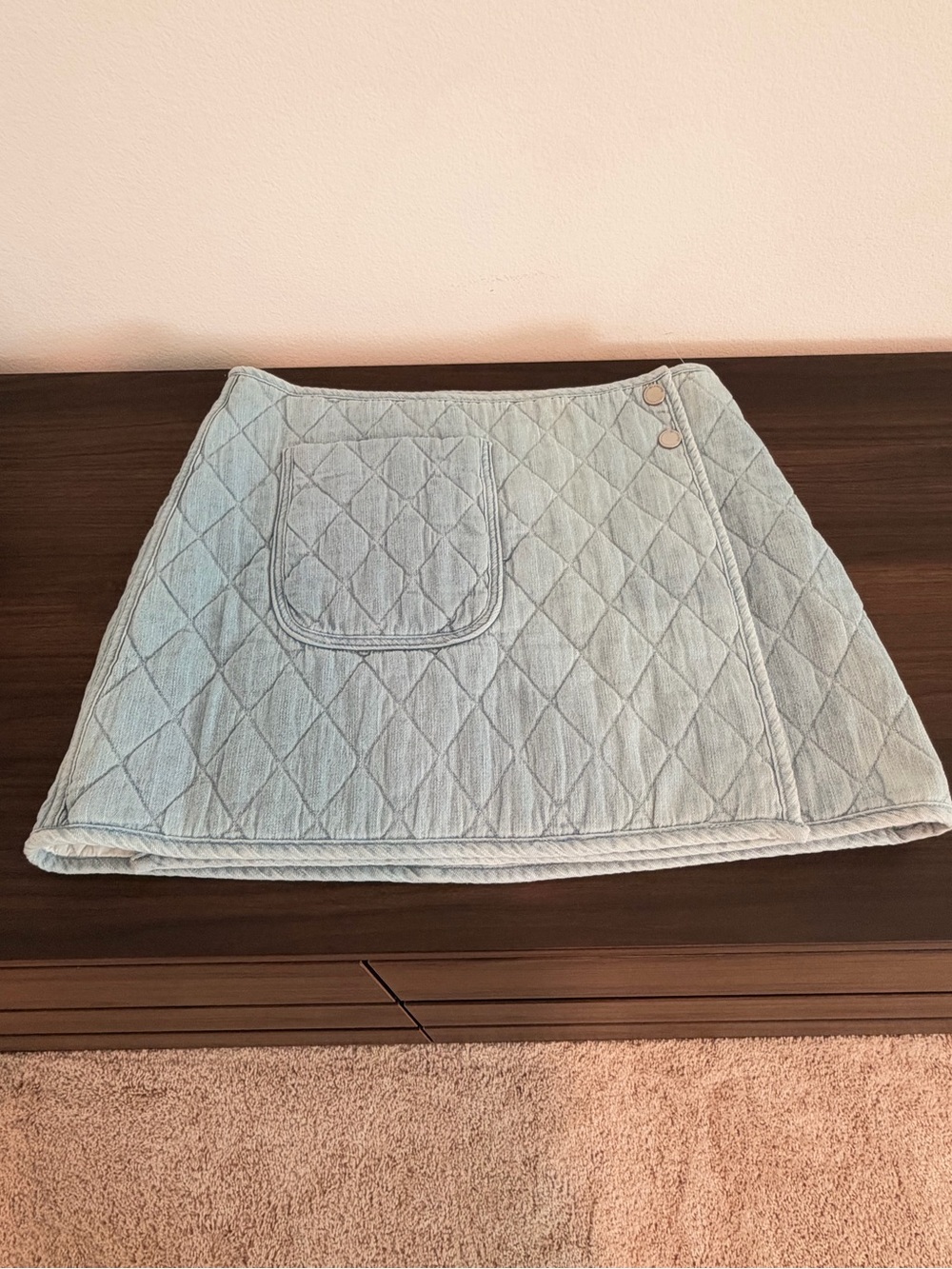 Blank NYC Quilted Light Blue Mini Skirt Includes matching jacket -set
